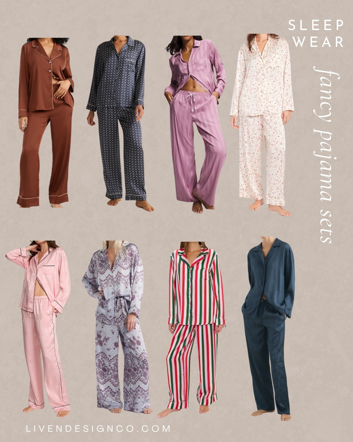 Gift idea. Homebody. Fancy pajamas. Womens pj set. Silk pajamas. Striped pajamas. Floral pajamas. 

#LTKHoliday #LTKGiftGuide #LTKSeasonal