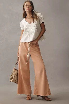The Adi Mid-Rise Relaxed Flare Pants by Pilcro: Pull-On Edition | Anthropologie (US)