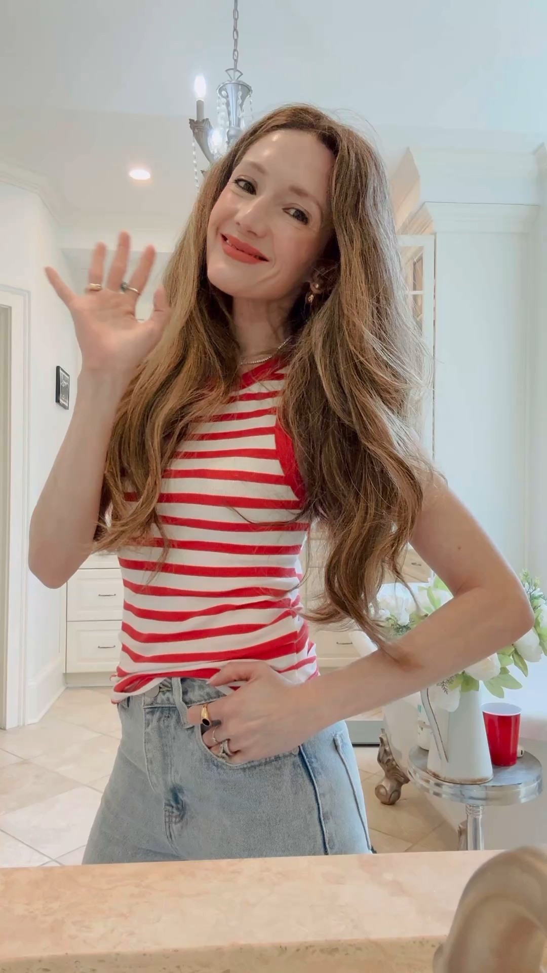 Tank small $8
Products featured:
Yeti cup
Vital proteins chocolate
Serovital 
T3 iron
Merit blush
Winkly lux unibrow
Texture spray
Velcro wrist weights 
Air pods 

#LTKFindsUnder50 #LTKWatchNow #LTKActive