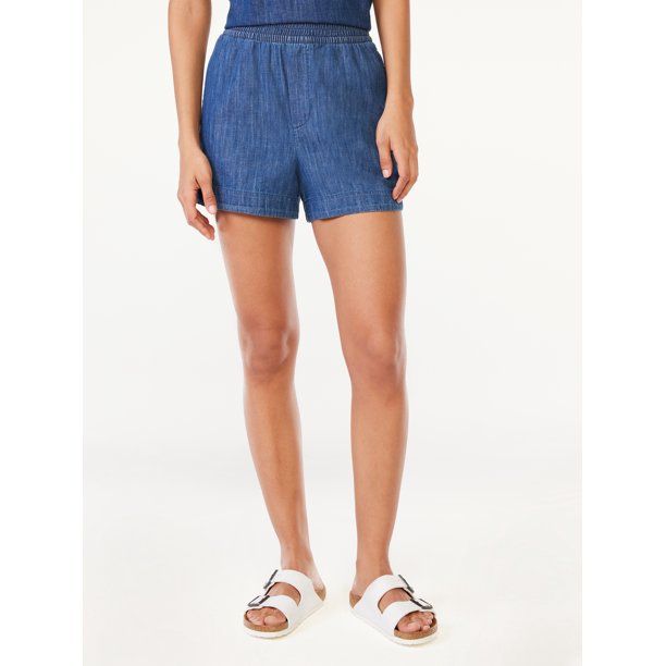 Free Assembly Women's High Rise Pull On Boxer Shorts | Walmart (US)