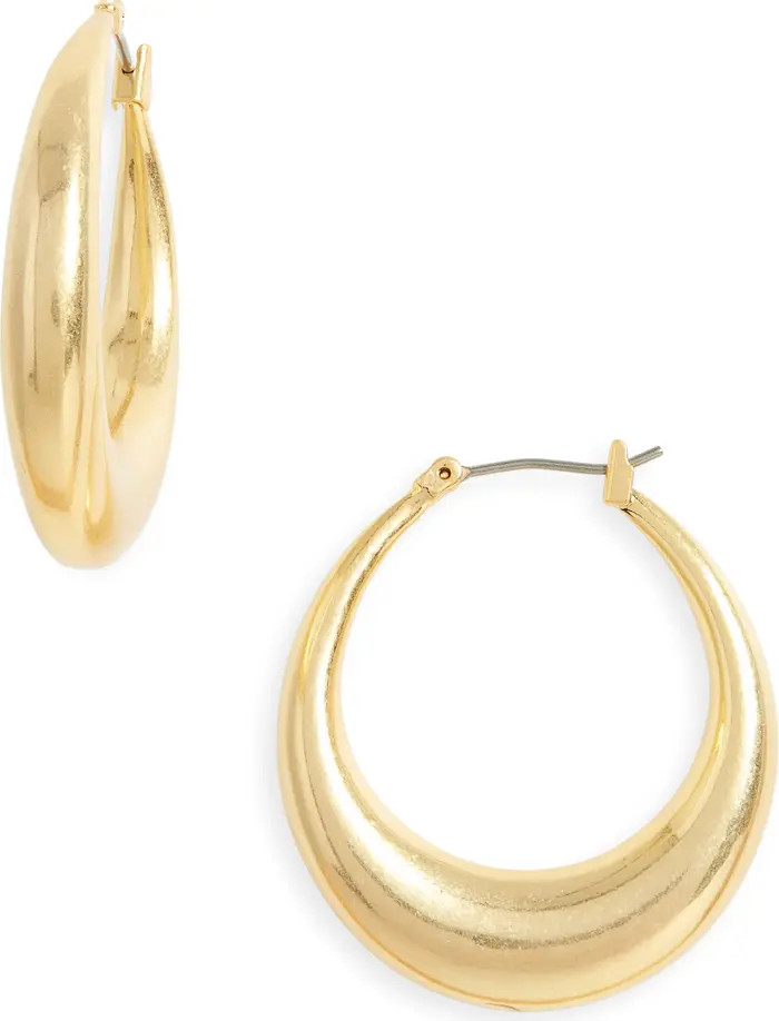 Madewell Large Crescent Hoop Earrings | Nordstrom | Nordstrom