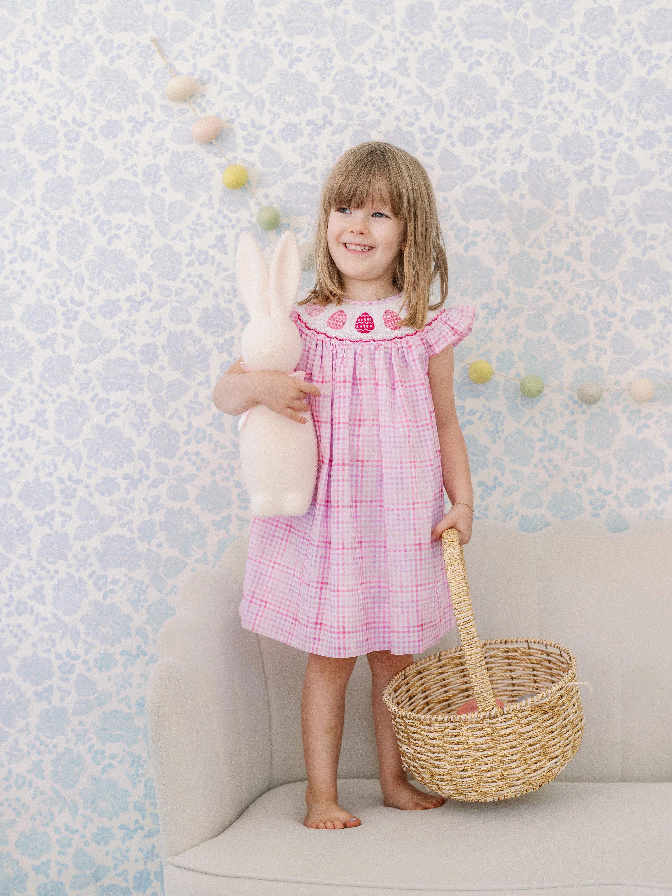 Pink Easter Egg Smocked Dress | Poppy Kids Co