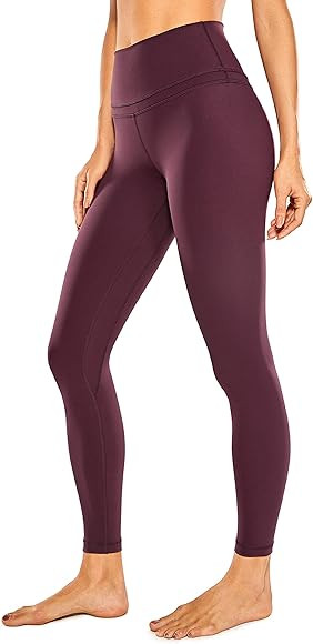 CRZ YOGA Women's Naked Feeling Workout Leggings 25 Inches - 7/8 High Waist Yoga Tight Pants | Amazon (US)