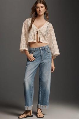 Pistola Kacey Mid-Rise Cuffed Relaxed Tapered Jeans | Anthropologie (US)