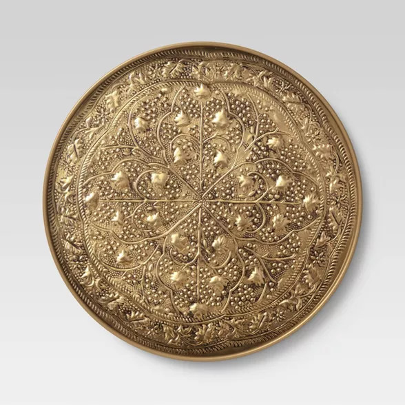 Embossed Brass Antique Medallion Wall Art Set Gold - Opalhouse™ | Target