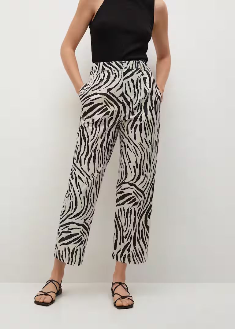 Cotton pleated pants | MANGO (US)