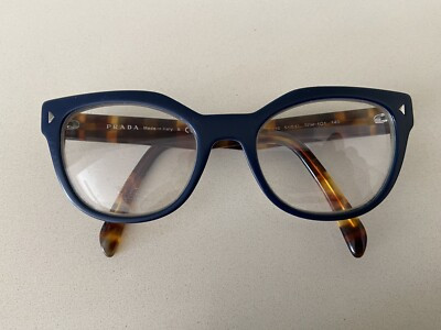 Prada Eyeglasses Frames VPR 21S TFM-1O1 Navy Blue Brown Purple Striped - FRAME | eBay US