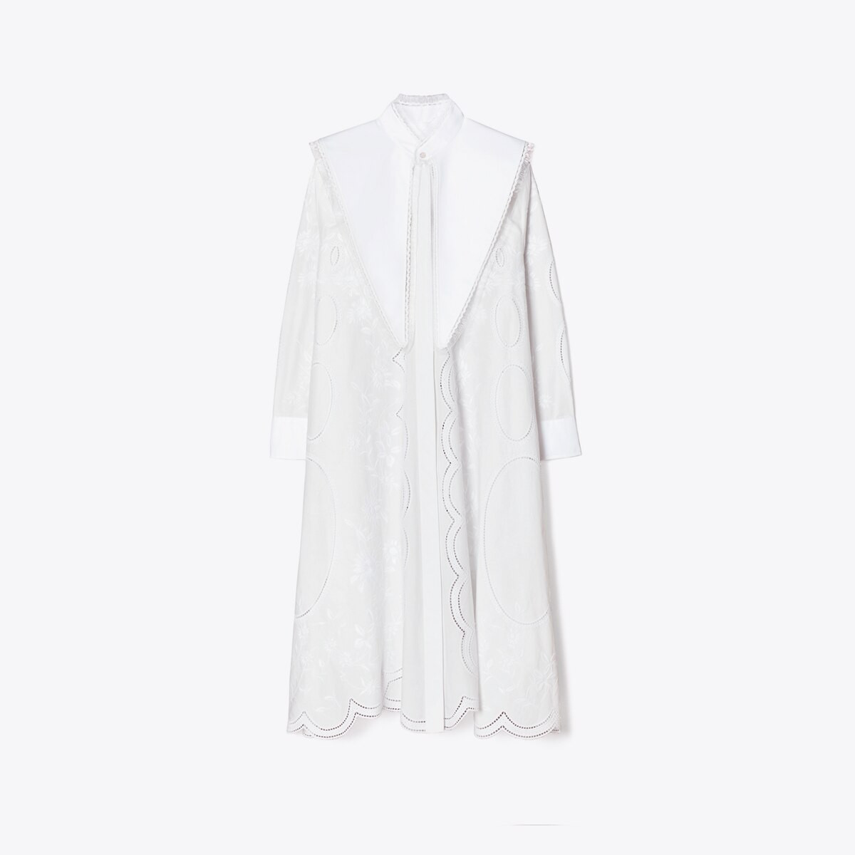 Besticktes Popelinekleid: Damen Kleidung | Kleider | Tory Burch DE | Tory Burch (DE)