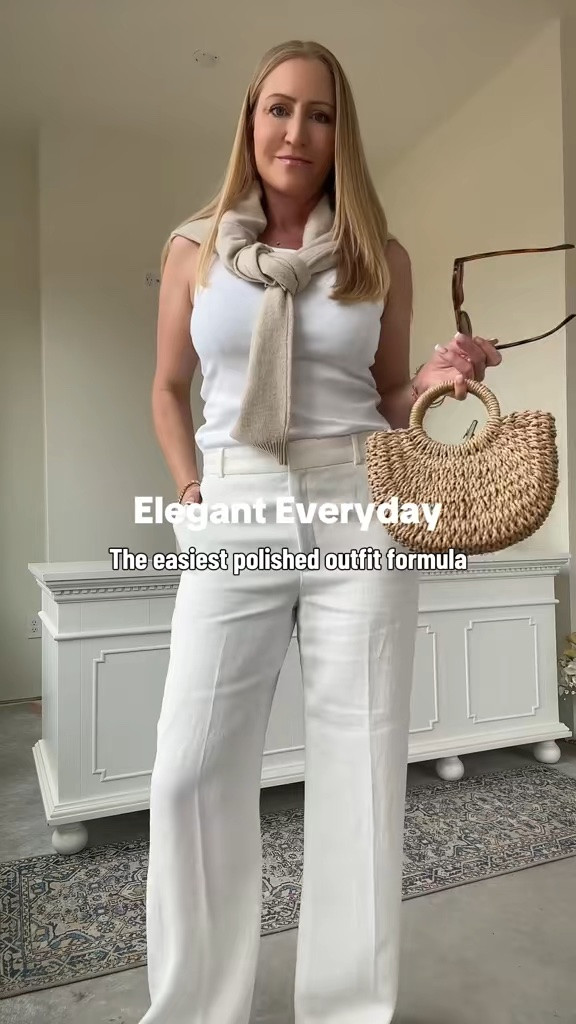 Simple elevated dressing starts with clean proportions and timeless neutrals. 
#linenpants
#capsulefashion #classicwardrobe #polishedstyle