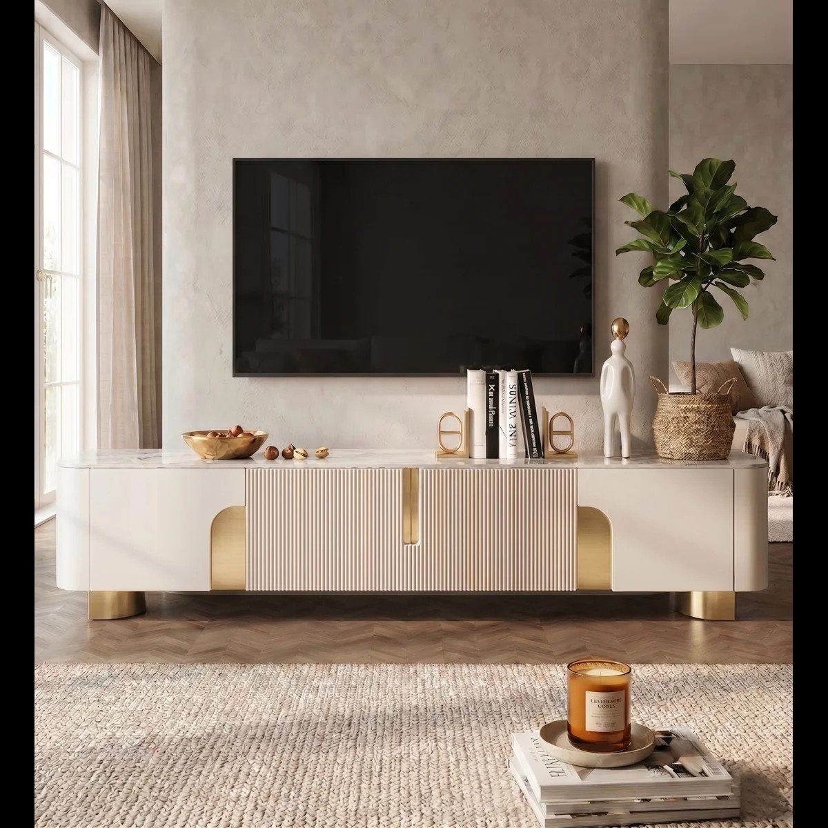 These TV consoles are giving calm, clean, and collected energy 😭✨ No clutter, no mess, just a soft minimalist vibe that makes your home feel peaceful and put together. Obsessed with how luxe they look
#MinimalHome #TVStandIdeas #HomeAesthetic #WayfairFinds 

 #LTKSeasonal #LTKHome #LTKSaleAlert