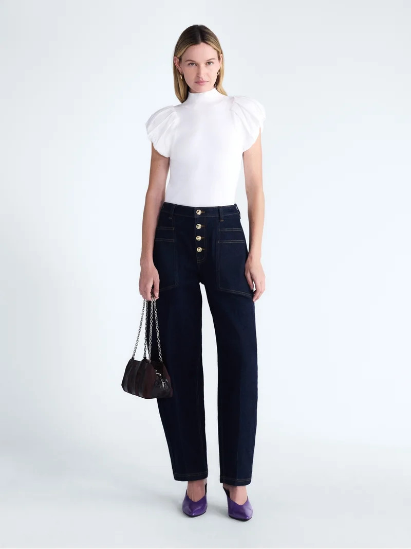 Scoop Women's High Rise Tapered Leg Pants, 30'' Inseam, Sizes 0-20 | Walmart (US)