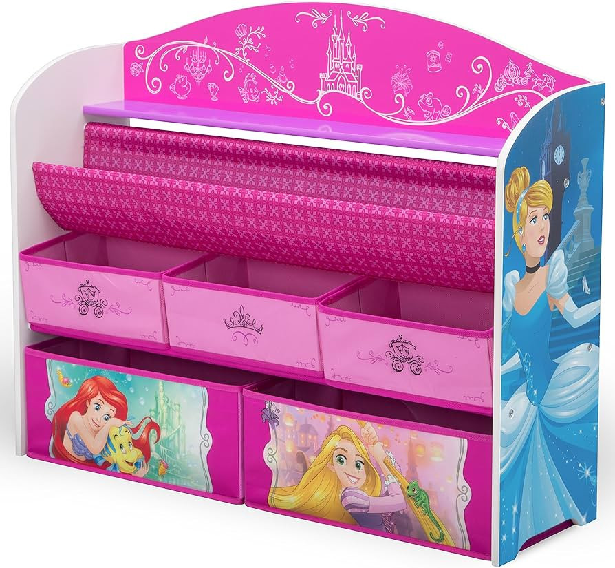 Delta Children Deluxe Book & Toy Organizer, Greenguard Gold Certified, Disney Princess, 1 Count (... | Amazon (US)