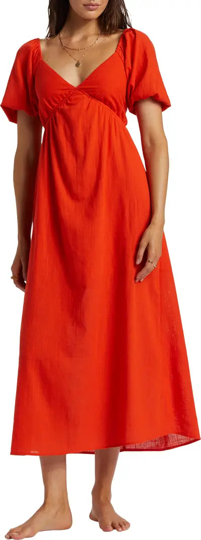 Billabong Love Fade Puff Sleeve Maxi Dress | Nordstrom | Nordstrom