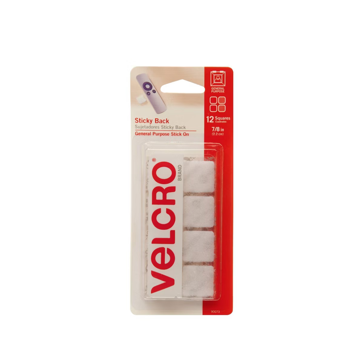 VELCRO 7/8" Sticky Back Squares Adhesives White | Target