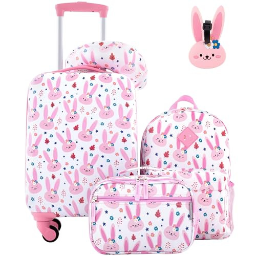 Travelers Club 5 Piece Kids' Luggage Set, Bunny | Amazon (US)