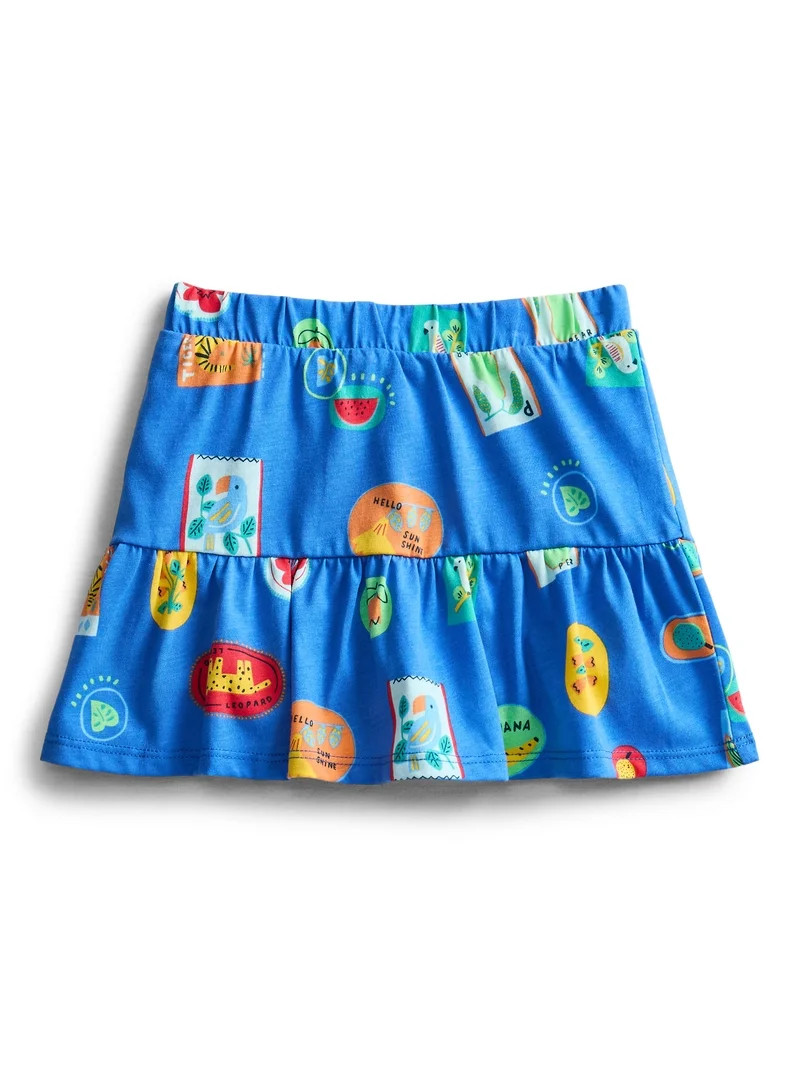 Wonder Nation Toddler Girls Tiered Ruffle Scooter Skirt, Sizes 18M-5T | Walmart (US)