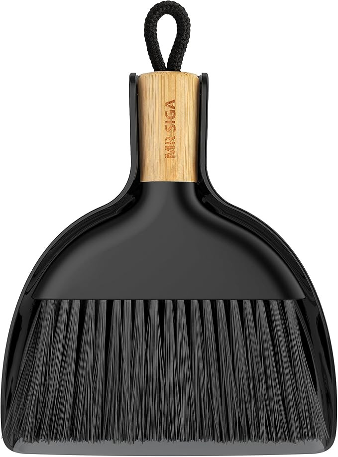 MR.SIGA Mini Dustpan and Brush Set, Portable Cleaning Brush and Dustpan Combo with Bamboo Handle,... | Amazon (US)