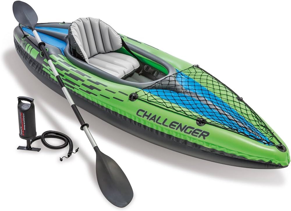 Intex Challenger Kayak, Inflatable Kayak Set with Aluminum Oars and High Output Air-Pump | Amazon (US)