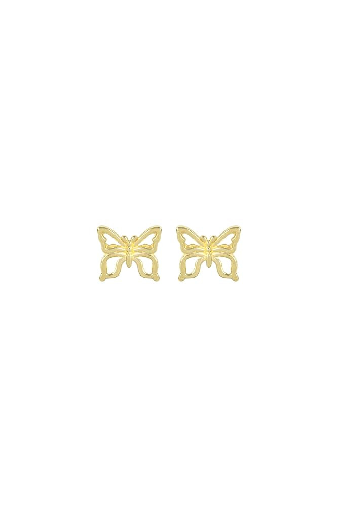 Gold Butterfly Stud Earrings Handmade By Katie Dean Jewelry | Amazon (US)