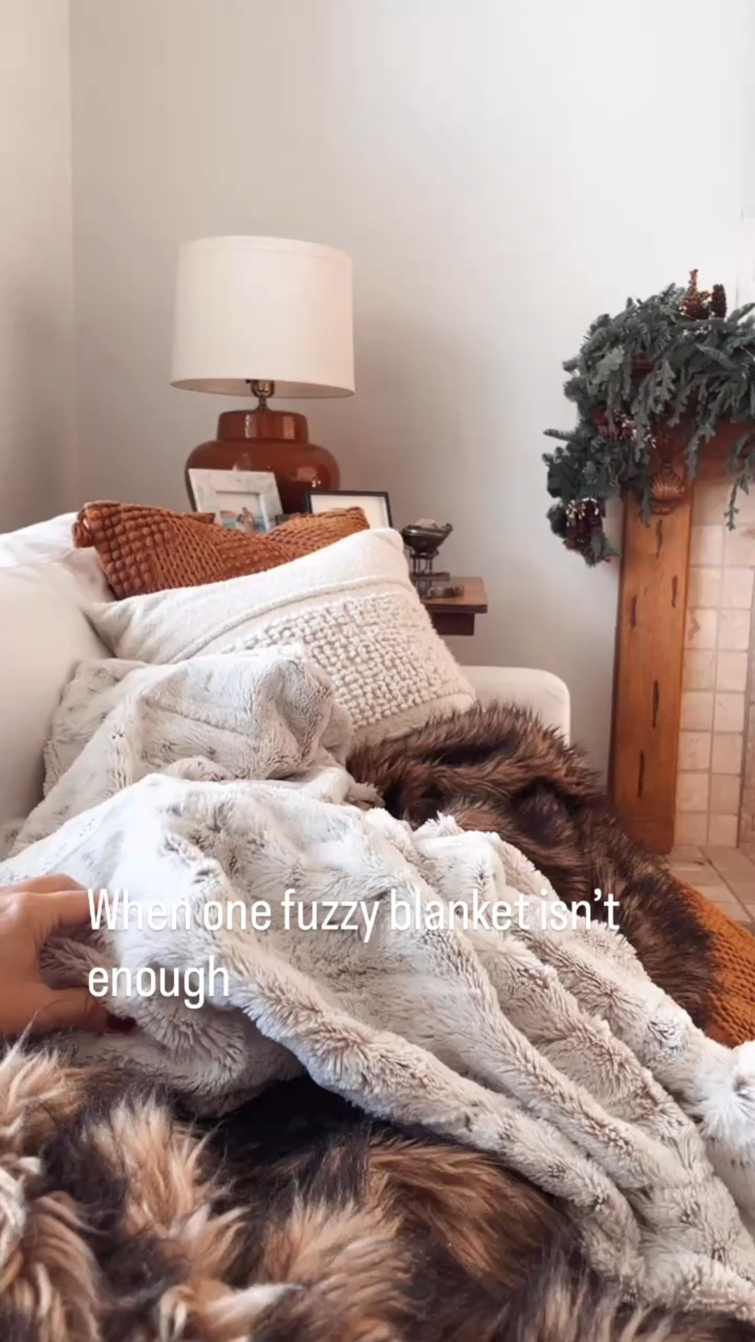 Layering faux fur throw blankets for the coziest afternoon nap. I like having both a dark colored one and light colored one in the house. 

#LTKHome #LTKdayinmylife #LTKselfcare