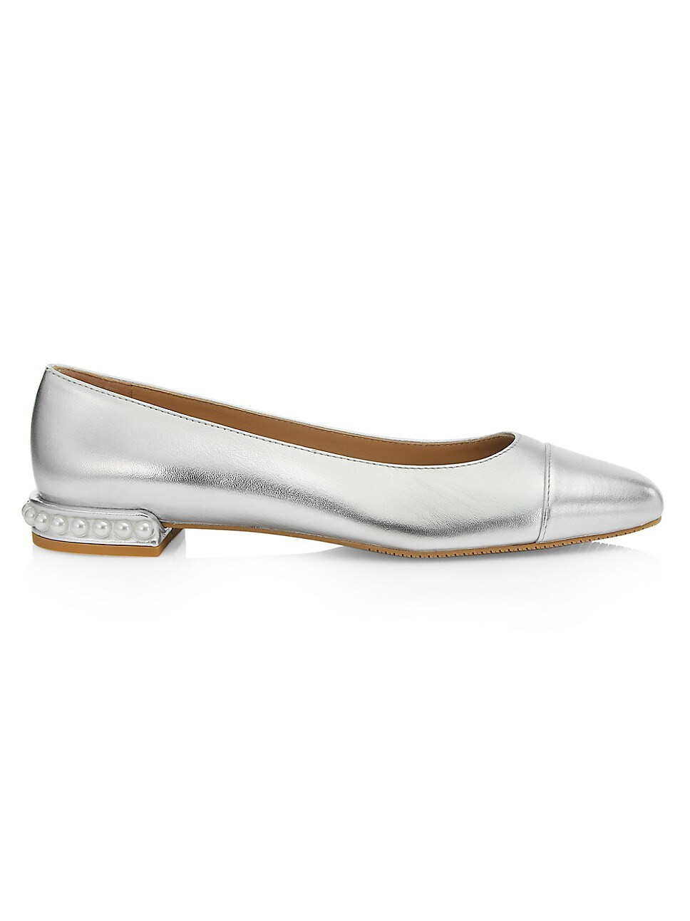 Metallic Leather Ballet Flats | Saks Fifth Avenue