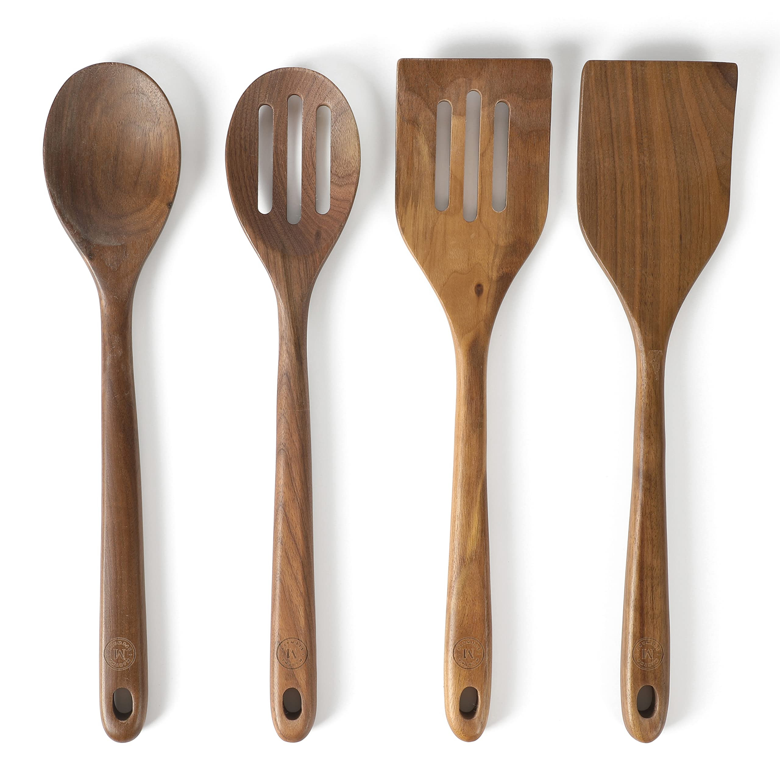 Martha Stewart Bainford 4-Piece Wooden Kitchen Tool Set - Walnut | Amazon (US)