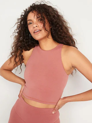Light Support PowerChill Longline Sports Bra Tank for Women | Old Navy (US)