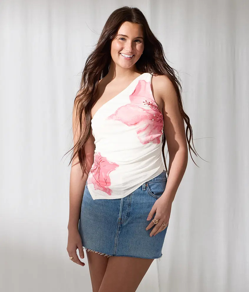 Floral One Shoulder Tank Top | Buckle