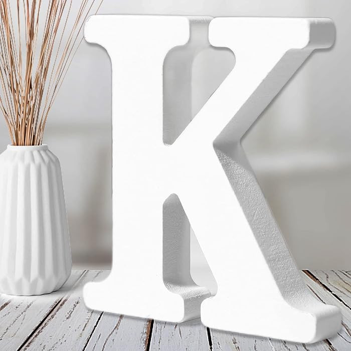 Amazon.com: AOCEAN 6 Inch White Wood Letters - Unfinished Wood Letters for Wall Christmas Decor S... | Amazon (US)