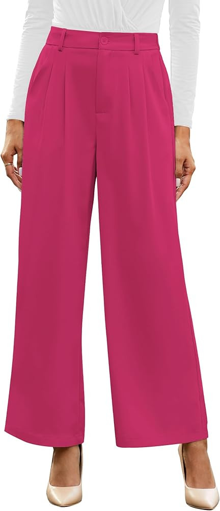 GRAPENT Wide Leg Pants for Women Work Business Casual High Waisted Dressy Pants Flowy Trousers Of... | Amazon (US)