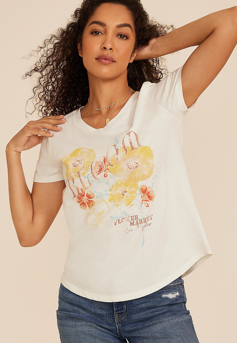 Bloom Classic Fit Graphic Tee | Maurices