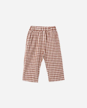 Palmer Pant Brick Check | Rylee + Cru