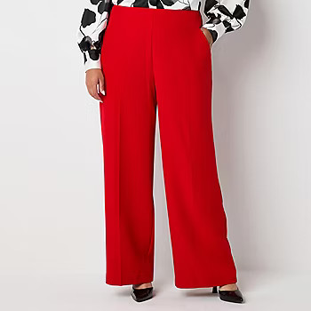 new!Worthington Womens High Rise Wide Leg Palazzo Pant-Plus | JCPenney