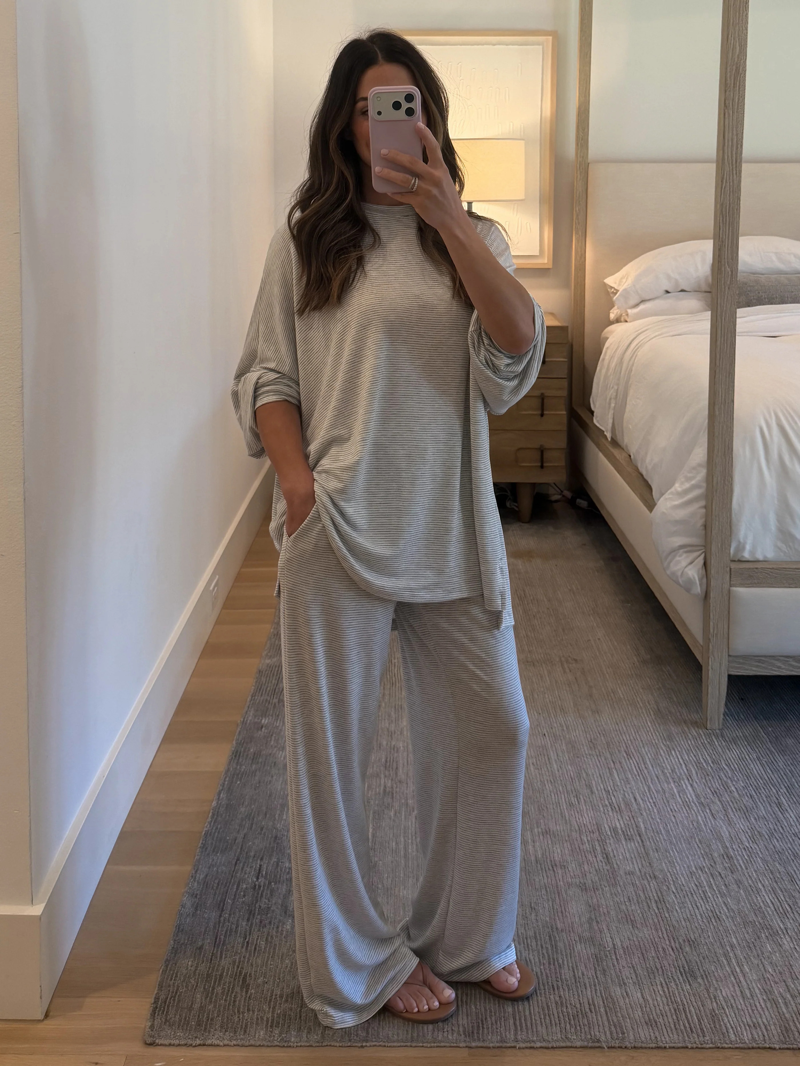 Sunday Soft Stripe Set | Grey | +Plus Available | Shop Talulah