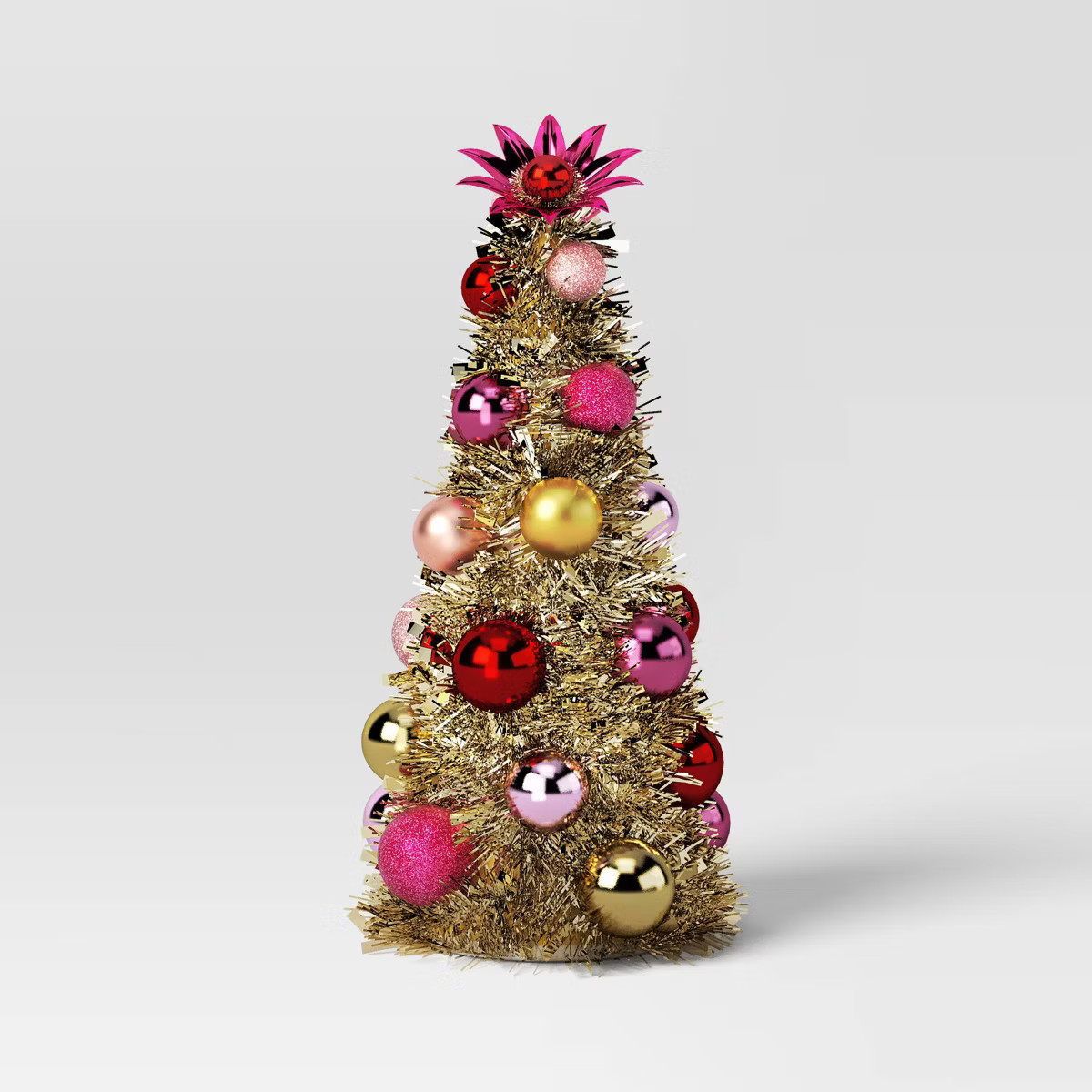 12.5" Christmas Tinsel Tree Gold - Wondershop™ | Target