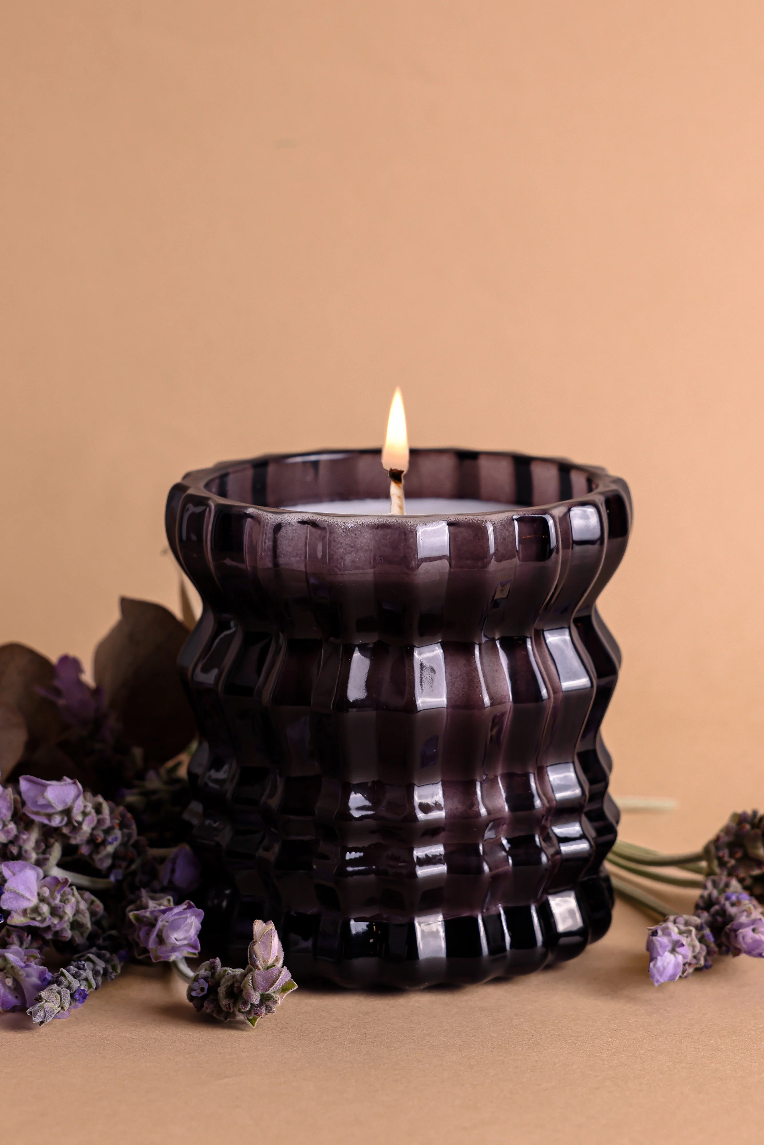 PROVENCE | Non-Toxic Candle in Textured Glass Vessel | Auden Lueur
