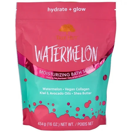 Tree Hut Bath Salts, Moisturizing Bath Soak, Helps Nourish, Soften & Tone Skin, Watermelon, 16 oz | Walmart (US)