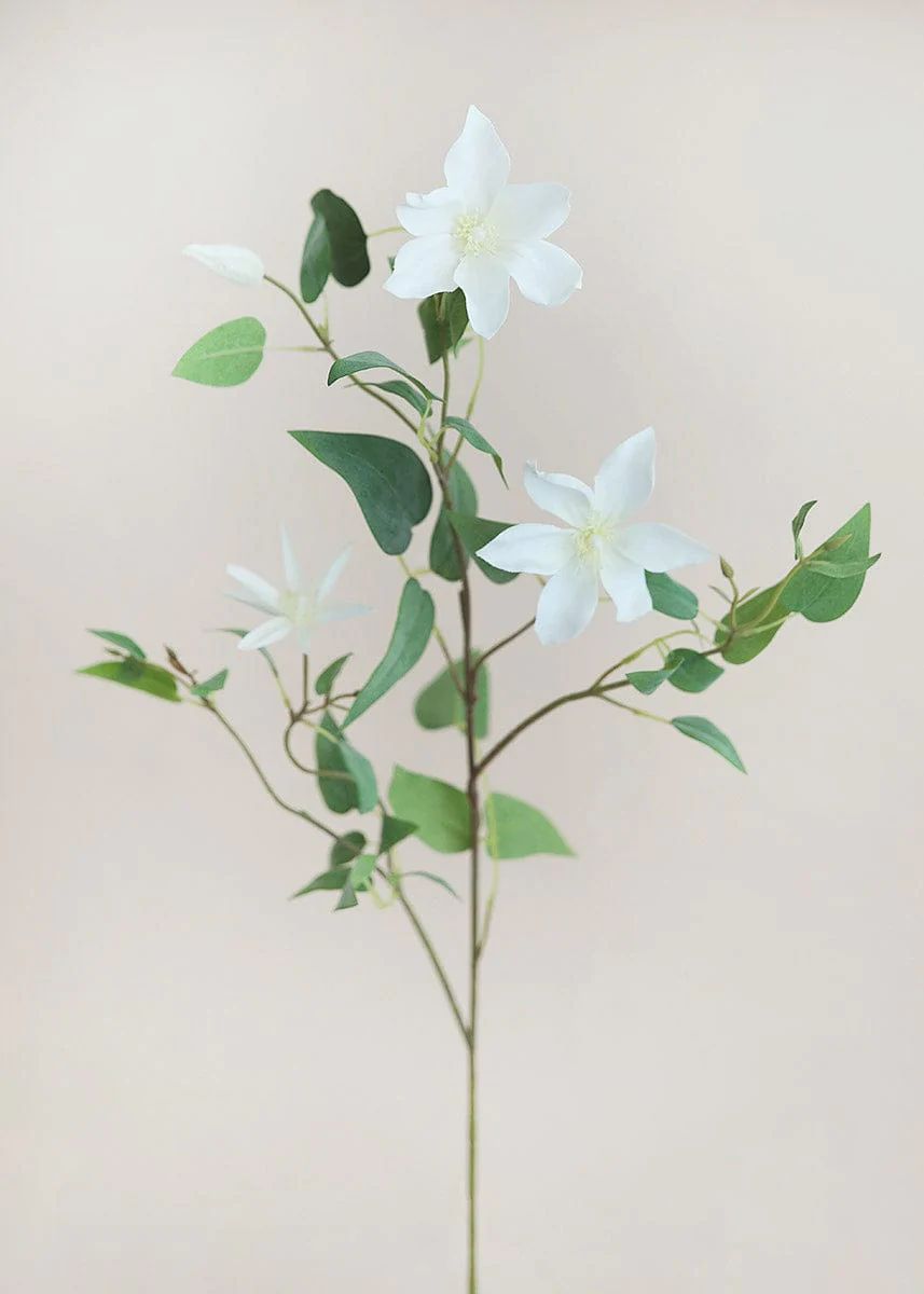 Shop Fake Wildflowers | White Clematis Flowering Branch | Afloral.com | Afloral