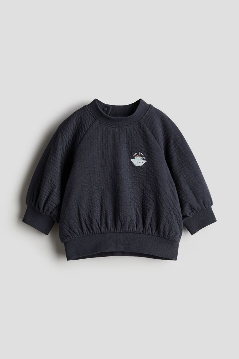 Embroidered-motif Sweatshirt | H&M (US + CA)