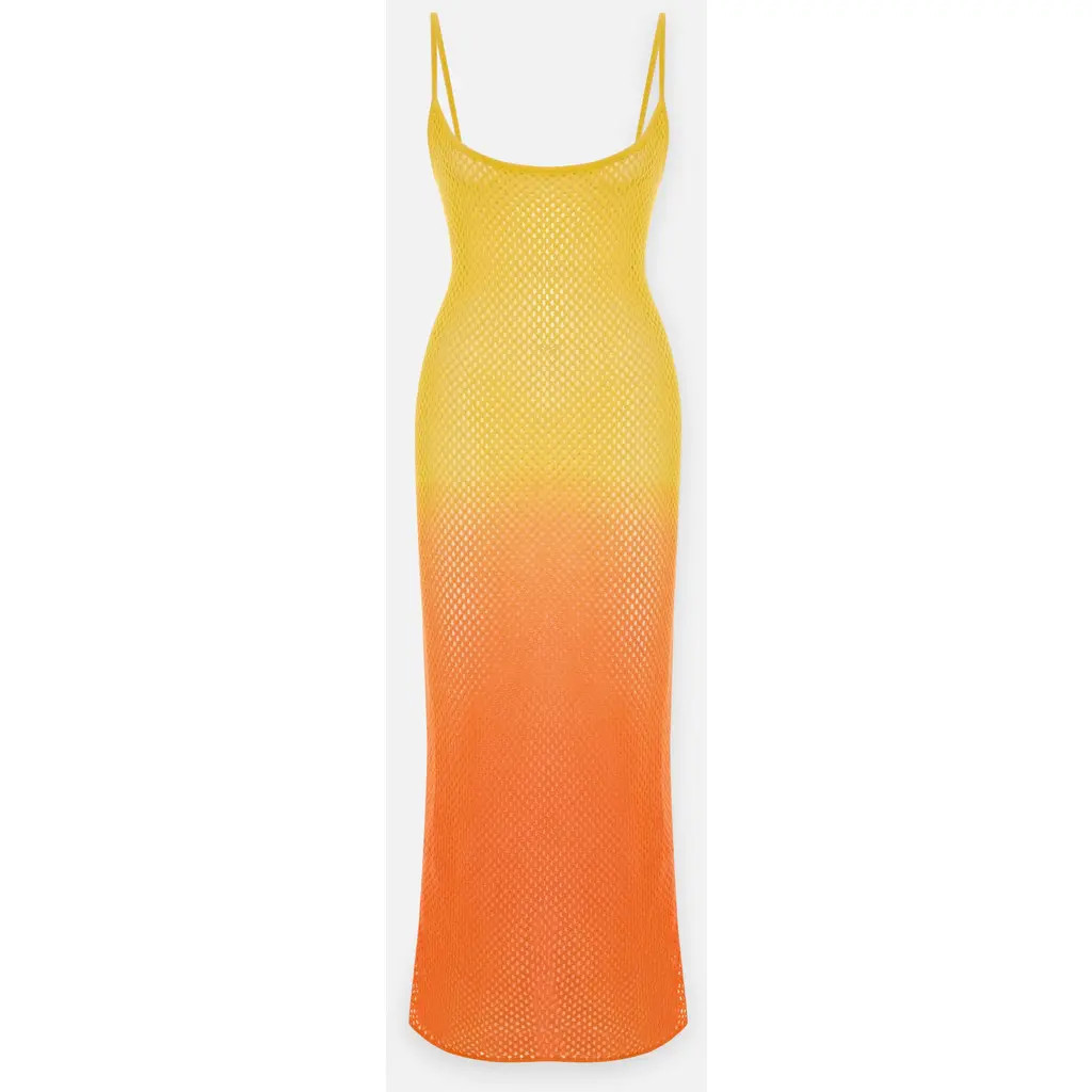 PCFG The Solar Reflections Sunset Ombre Crochet Maxi Dress in Yellow at Nordstrom, Size Medium | Nordstrom