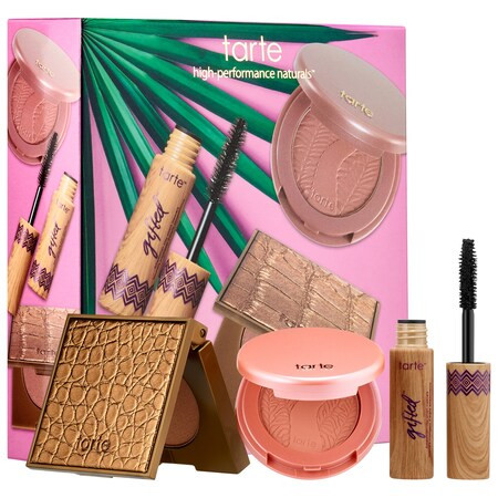 tarte Clay Clique Amazonian Clay Set Bronzer in Park Ave Princess(TM)/ 12-Hour Blush in Harmony/ Amazonian Clay Smart Mascara in Black | Sephora (US)