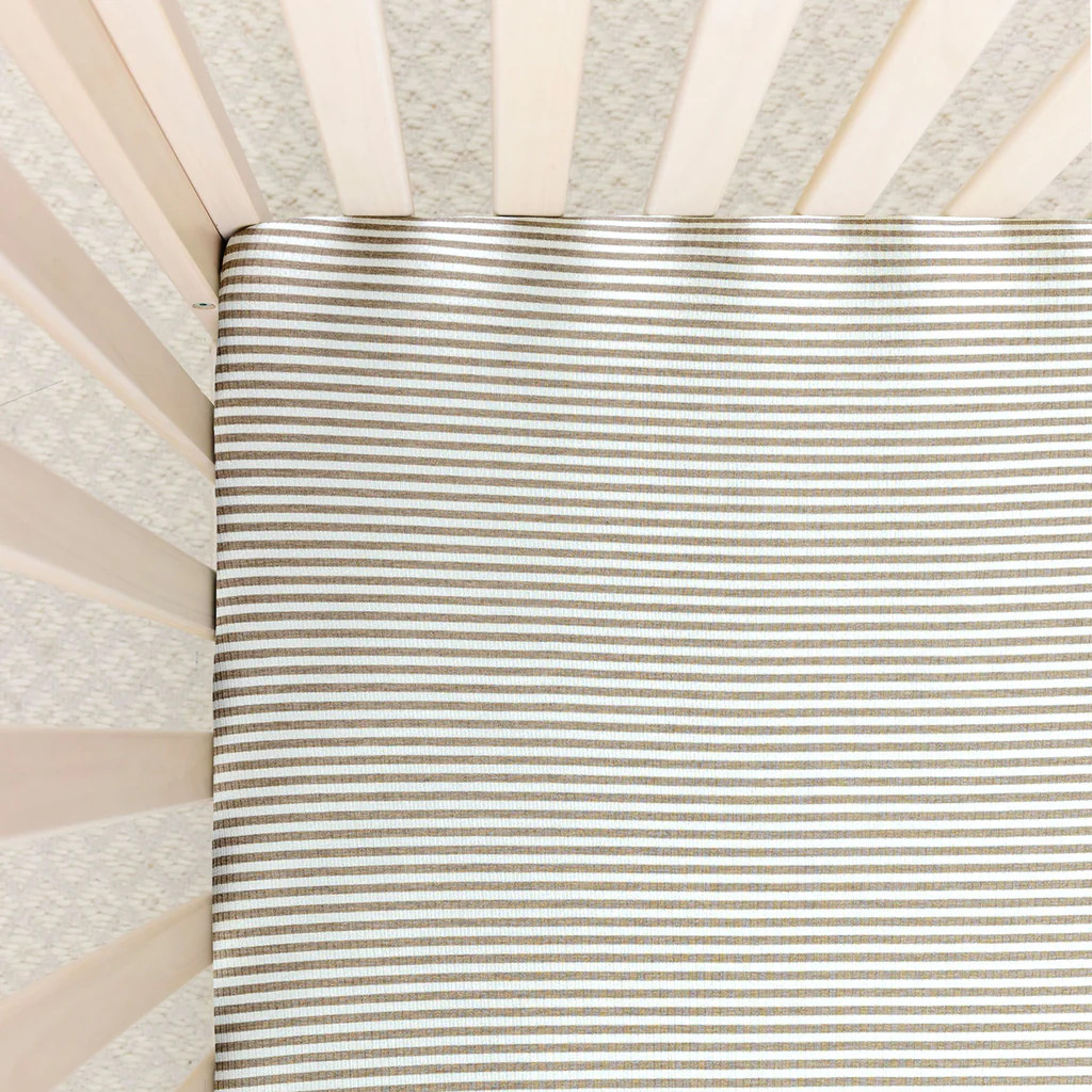 Indy Ribbed Crib Sheet | Lou Lou & Company