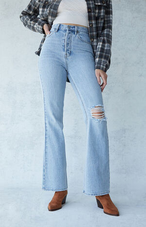 PacSun Eco Light Blue High Waisted Bootcut Jeans | PacSun | PacSun