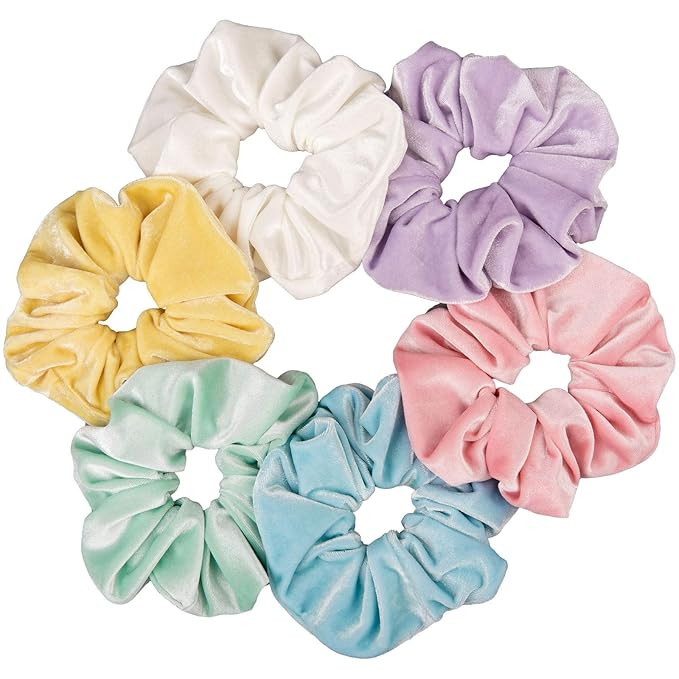 Whaline Pastel Hair Scrunchies Large Velvet Elastic Scrunchy Bobbles Ice Cream Color Hair Bands S... | Amazon (US)