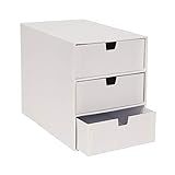Bigso Ingrid 3-Drawer Fiberboard Desk Organizer, 8.1 x 6.3 x 9.9 in, White | Amazon (US)