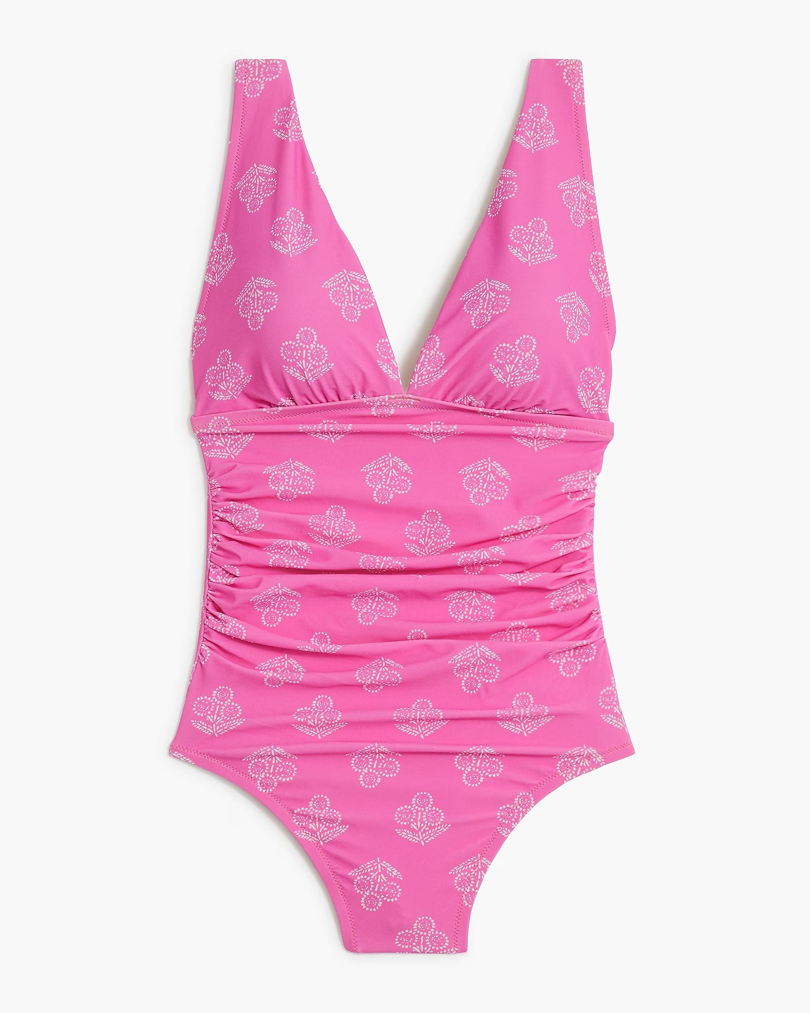 V-neck ruched one-piece swimsuit | J.Crew Factory