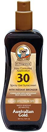 Australian Gold Spf#30 Spray Gel With Bronzer 8 Ounce (237ml) | Amazon (US)