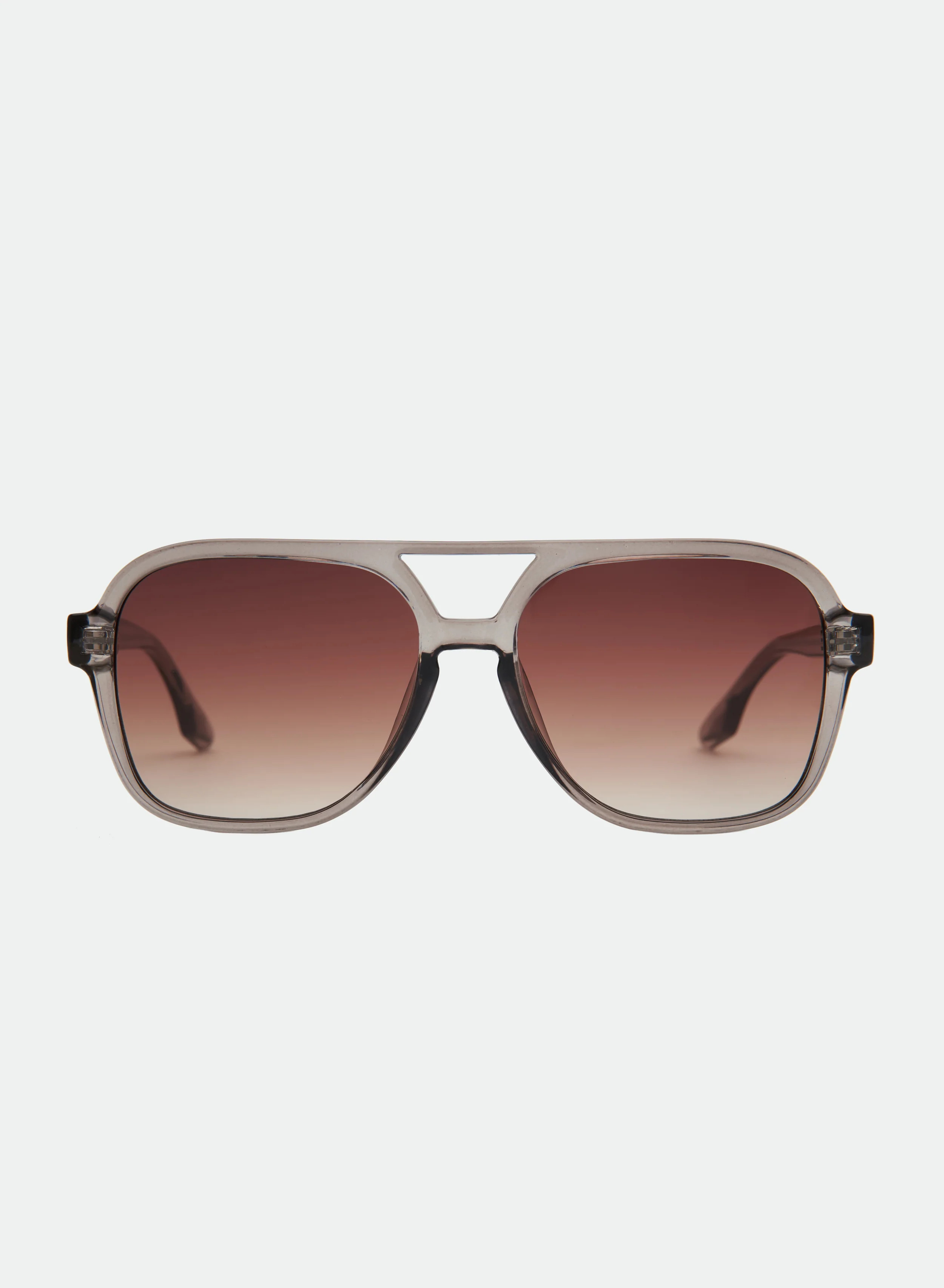 Kori Aviator Sunglasses-Trans Olive/ Brown Fade | Otra Eyewear