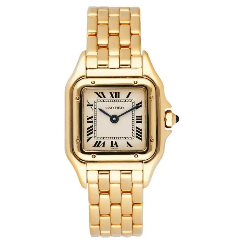 Cartier Panthere 18K Yellow Gold Ladies Watch For Sale at 1stDibs | 1stDibs
