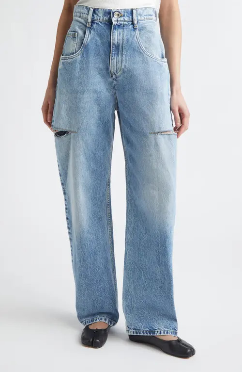 Maison Margiela Ripped Side Cutout Jeans in Denim at Nordstrom, Size 0 Us | Nordstrom